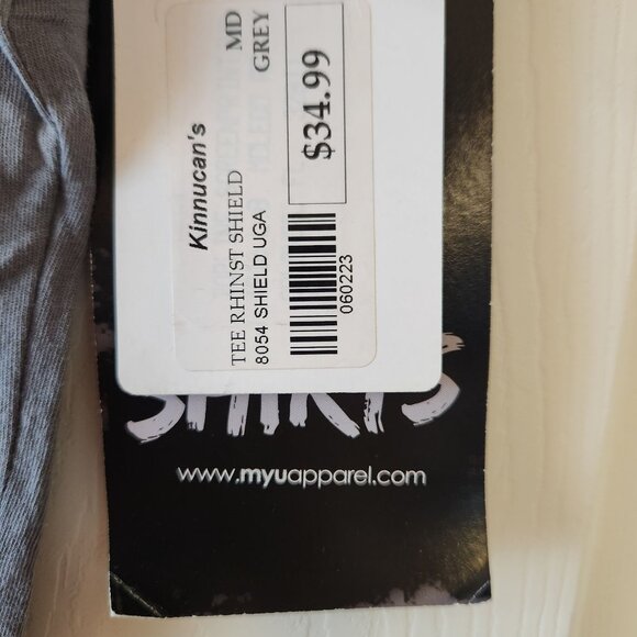 Georgia Bulldogs Rhinestone Graphic Tee Size M Gray Soft Cotton Top - Picture 4 of 9